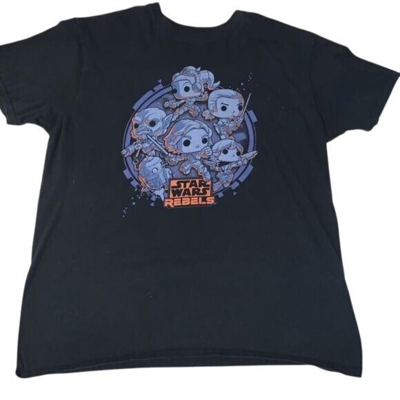Star Wars Rebels Funko Pop! Tee Large Black 100% Cotton - Picture 1 of 6